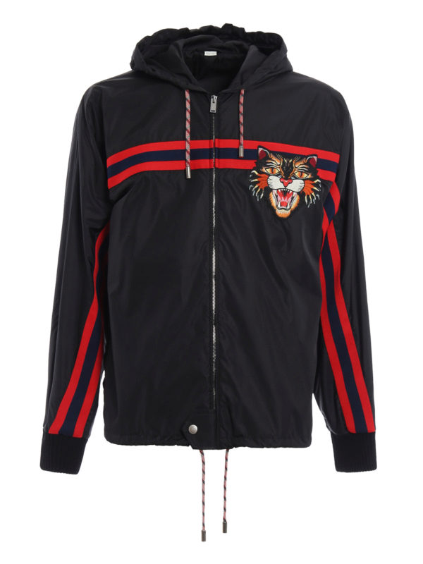 GUCCI: casual jackets - Angry Cat patch windbreaker