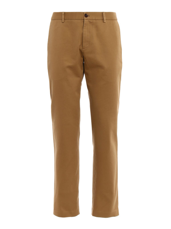 GUCCI: casual trousers - Beige cotton drill chino trousers
