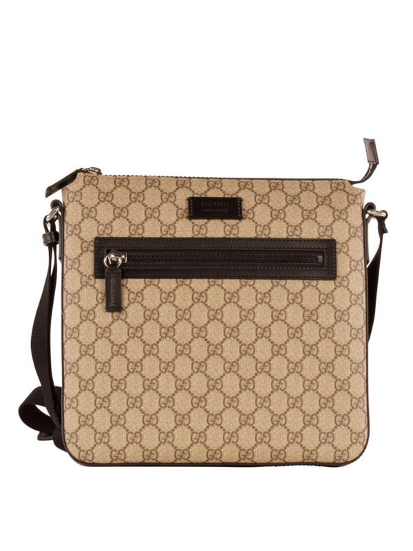 GUCCI: cross body bags - GG Supreme messenger bag