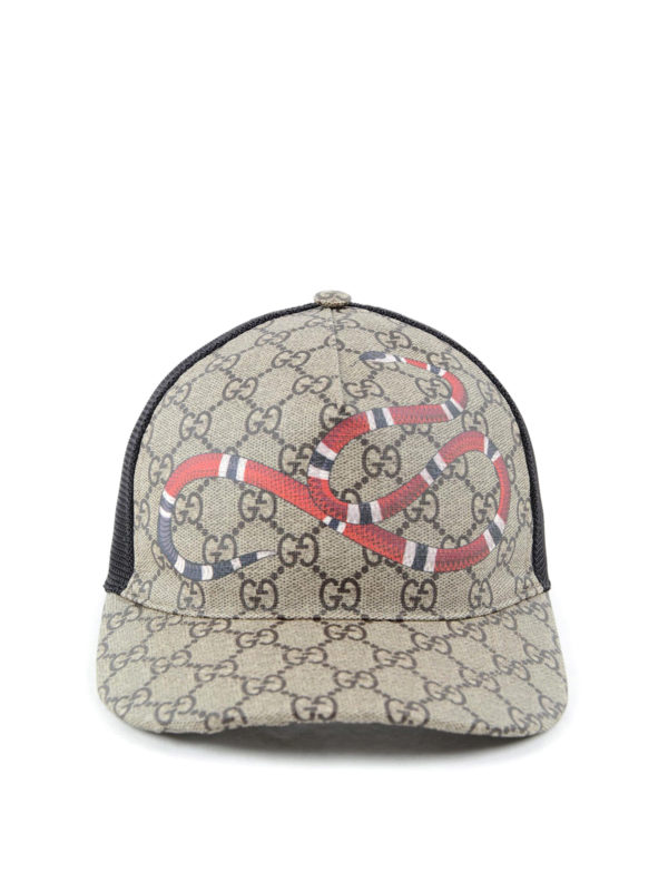 GUCCI: hats & caps - Snake GG Supreme baseball hat