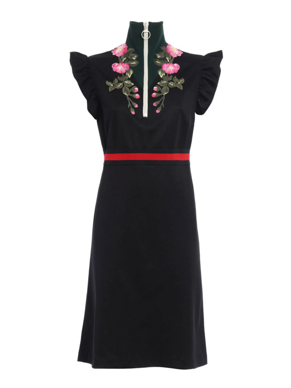 GUCCI: Knielange Kleider - Knielanges Kleid - Gemustert