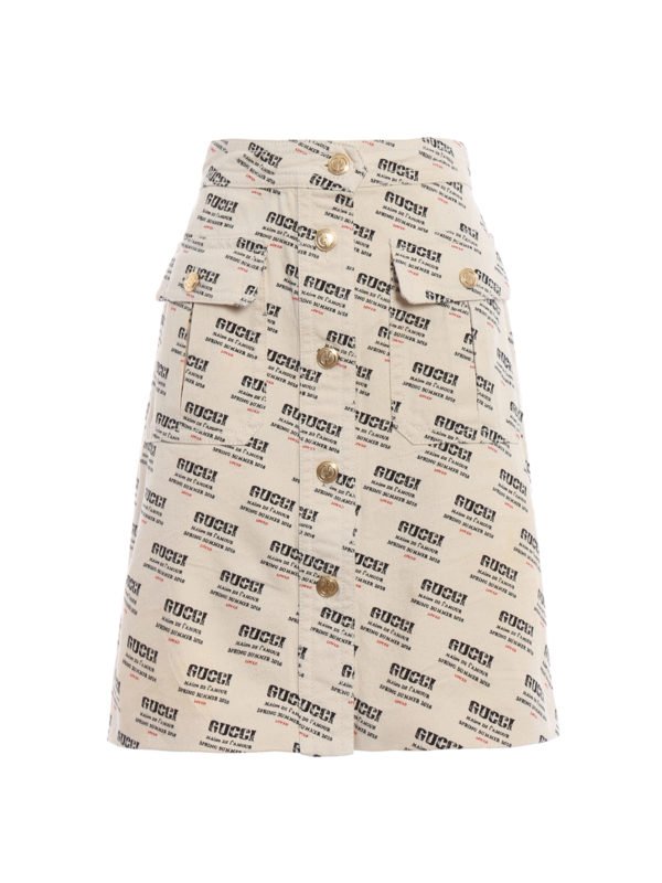 GUCCI: Knielange und Midi Röcke - Midirock - Hellbeige