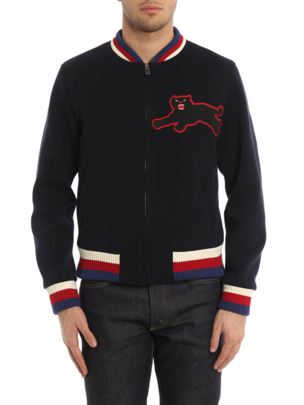GUCCI: bombers online - Panther patch detail bomber