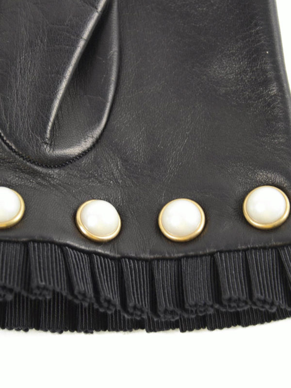 GUCCI: gloves online - Embellished leather gloves