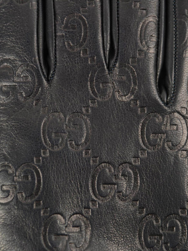 GUCCI: gloves online - Leather GG gloves
