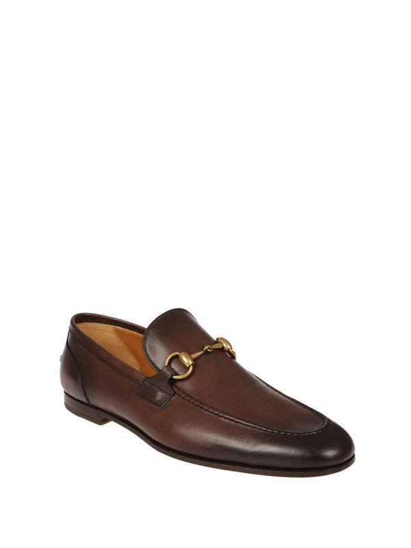 GUCCI: Loafers & Slippers online - Jordaan brushed leather loafers