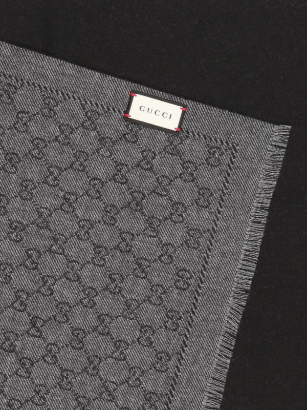 GUCCI: scarves online - GG wool reversible scarf