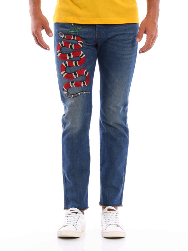 GUCCI: Straight Leg Jeans online - Straight Leg Jeans - Blau