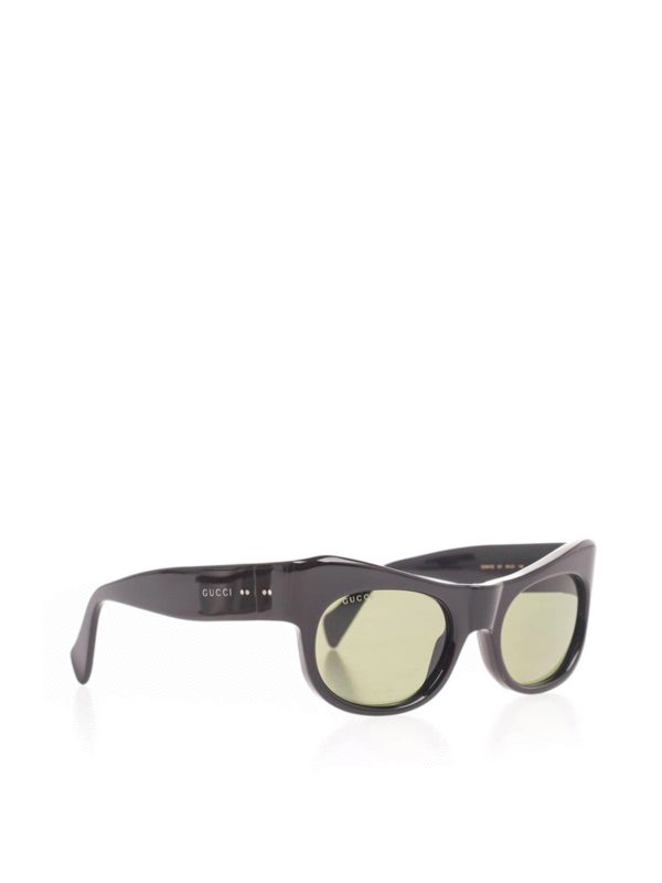 GUCCI: occhiali da sole online - Occhiali da sole rettangolari neri