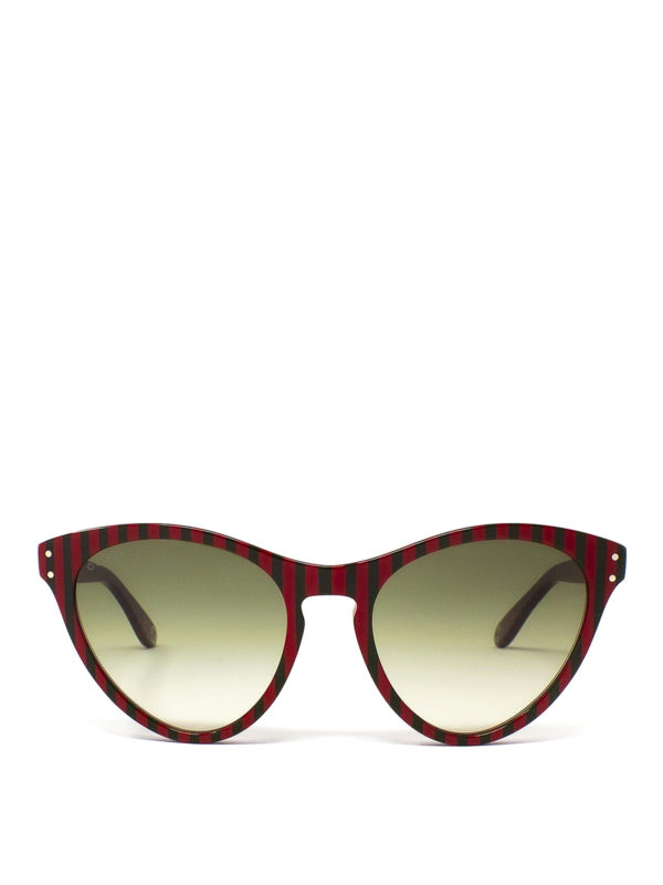 GUCCI: sunglasses online - Stripe pattern acetate sunglasses