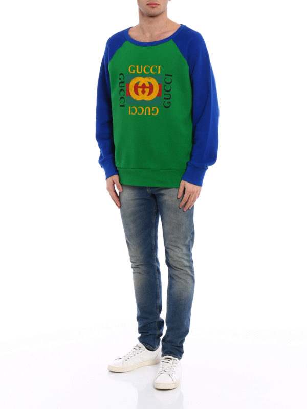 GUCCI: Sweatshirts & Sweaters online - Signature two-tone sweatshirt