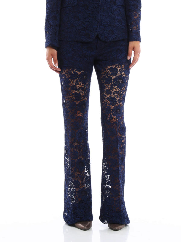 GUCCI: Tailored & Formal trousers online - Lace flared pants