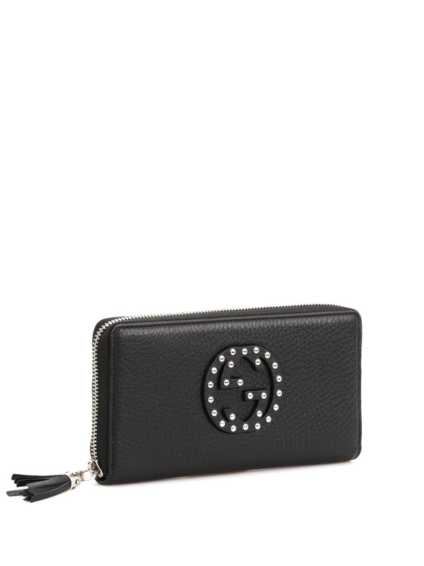Gucci Soho studded leather wallet - Black - Women|308004A88MN1000