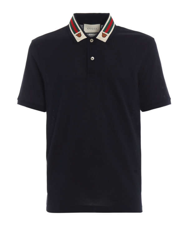 GUCCI: Polos - Polo - Azul Oscuro