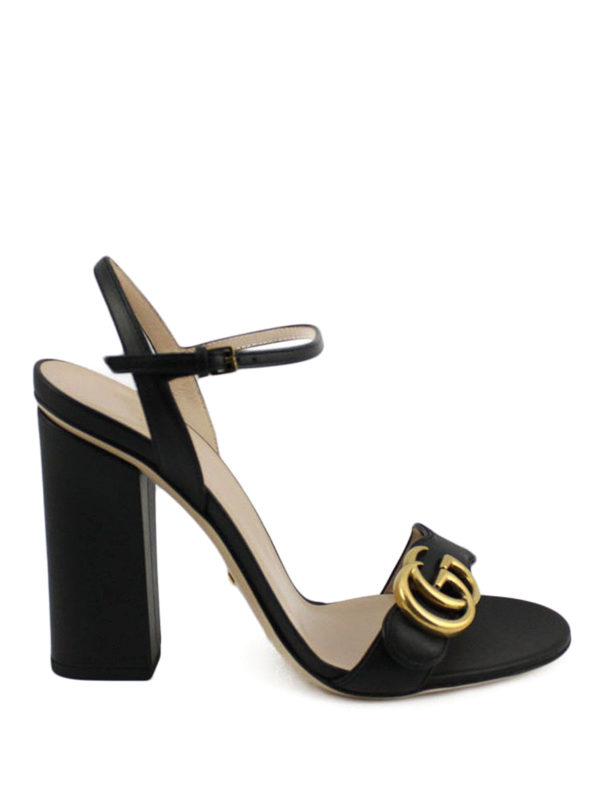 GUCCI: sandals - Double G leather sandals