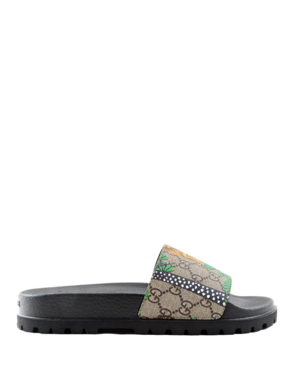 GUCCI: sandals - Tiger flat sandals