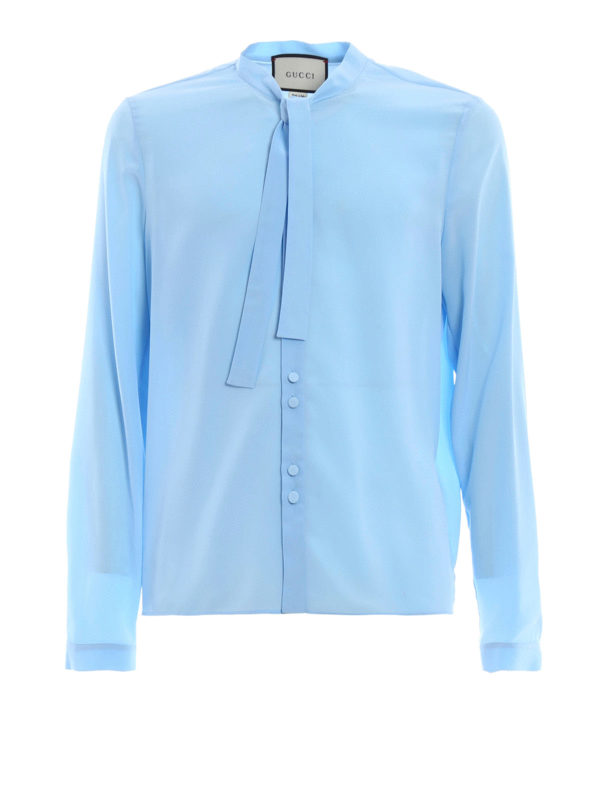 GUCCI: Hemden - Hemd Fur Herren - Hellblau