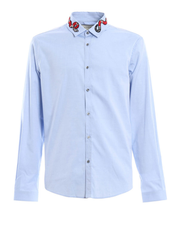 GUCCI: Hemden - Hemd Fur Herren - Hellblau