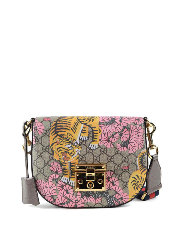 GUCCI: shoulder bags - Gucci Bengal GG canvas saddle bag