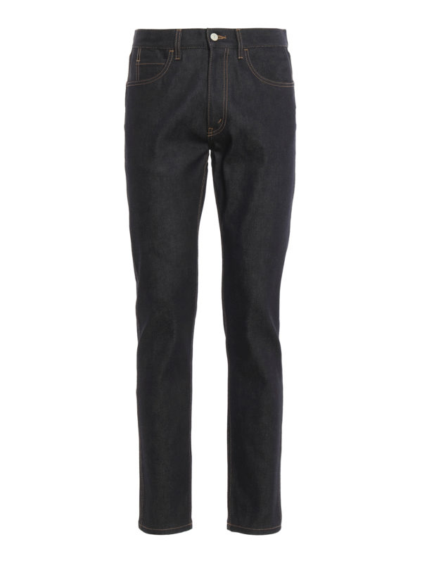 GUCCI: straight leg jeans - Back tiger patch slim jeans