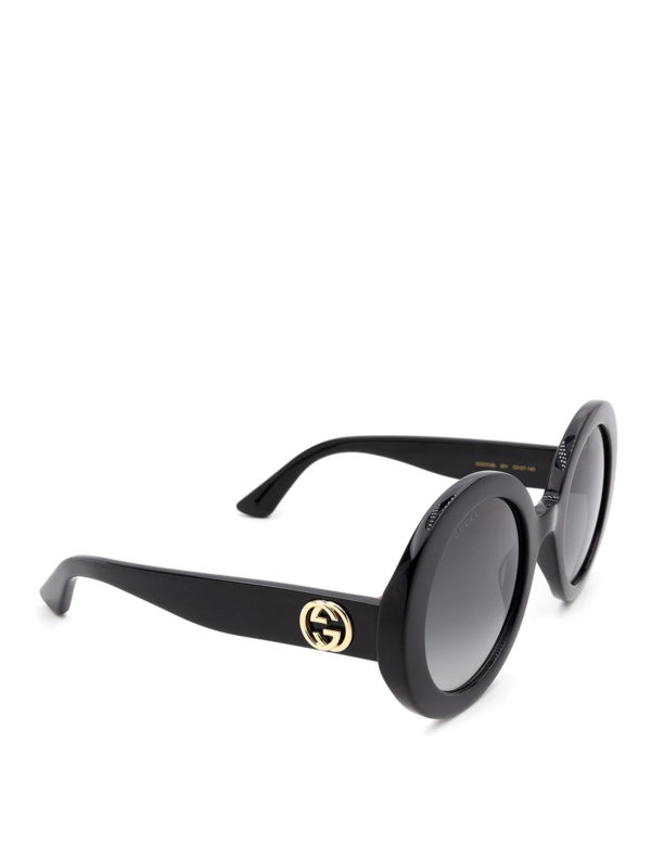 GUCCI: sunglasses - Thick frame round shaped glasses