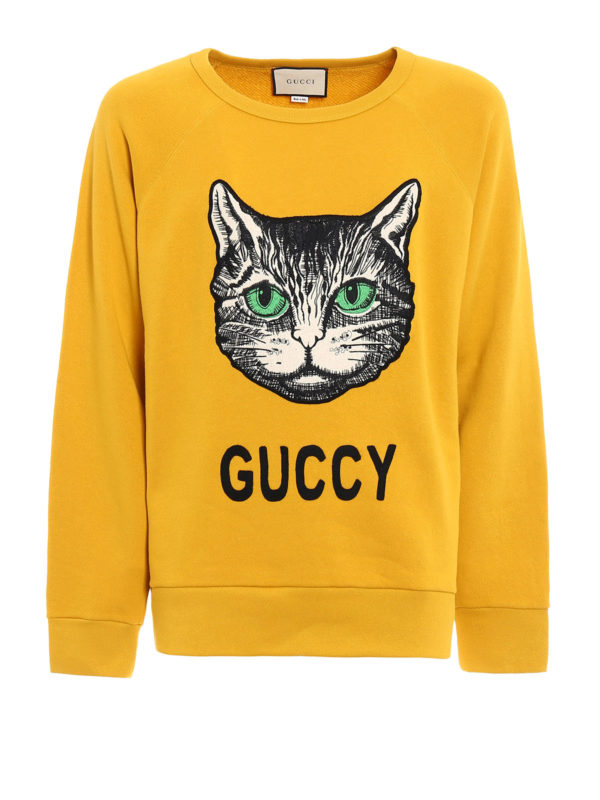 GUCCI: Sweatshirts & Sweaters - Guccy embroidered cotton sweatshirt