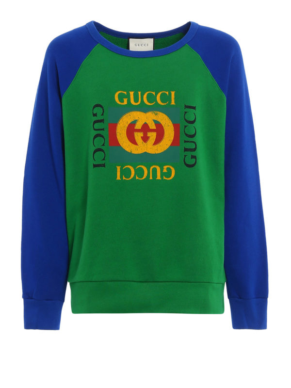 GUCCI: Sweatshirts & Sweaters - Signature two-tone sweatshirt