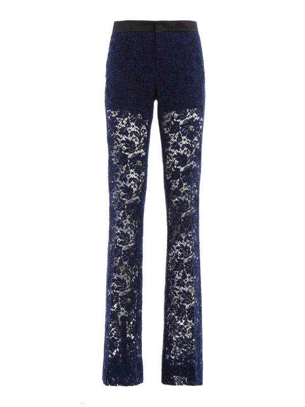 GUCCI: Tailored & Formal trousers - Lace flared pants