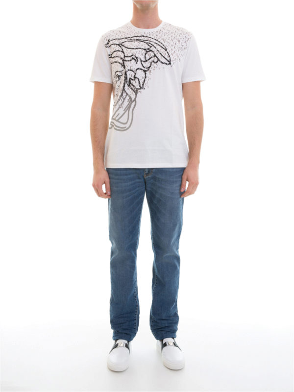 T-Shirt Fur Herren - Weiß shop online: VERSACE COLLECTION