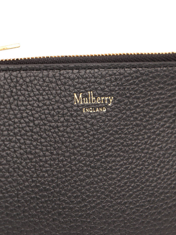 Hammered leather wallet shop online: MULBERRY