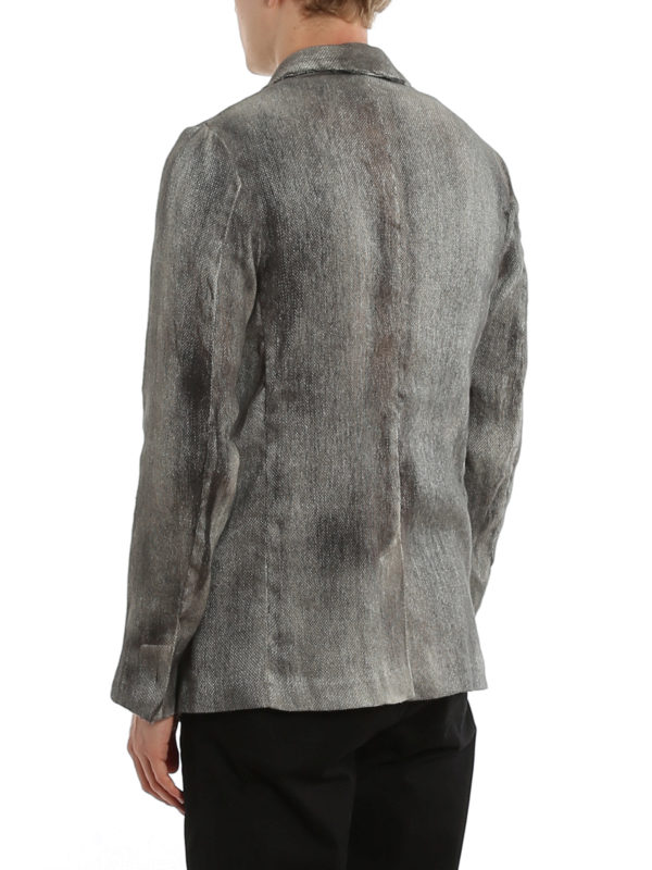 Blazer in misto lino dipinto a mano shop online: AVANT-TOI