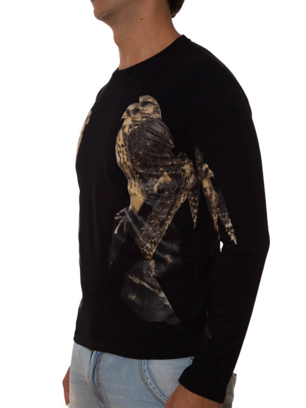 T-shirt manica lunga stampa falchi shop online: NEIL BARRETT