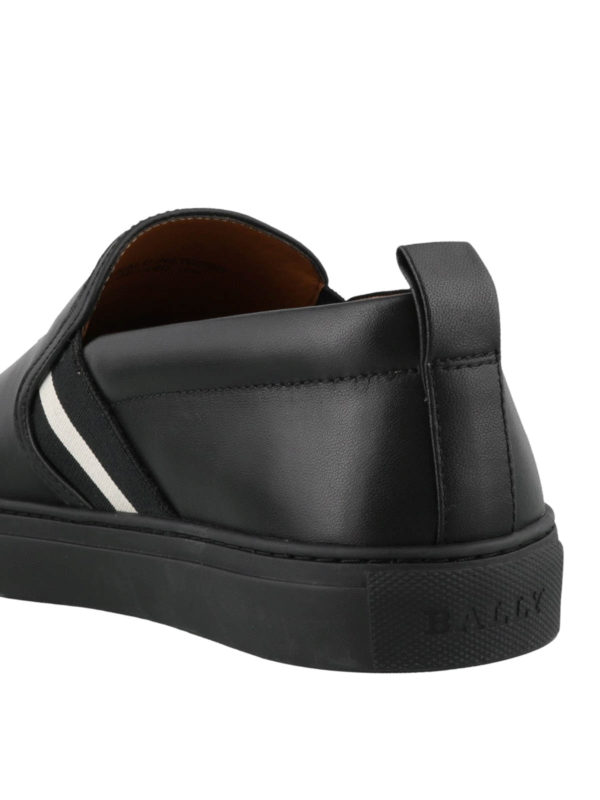 Herald black slip-ons shop online: BALLY