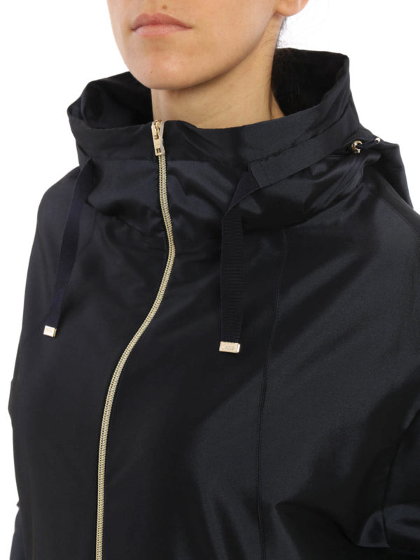 HERNO buy online Egg-shaped satin rain jacket