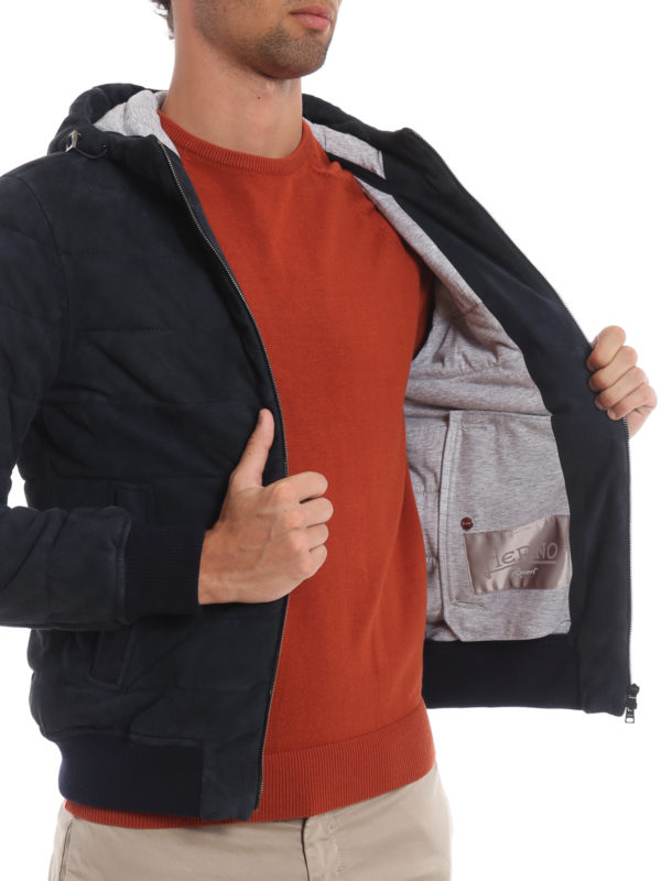 HERNO buy online Lederjacke - Blau