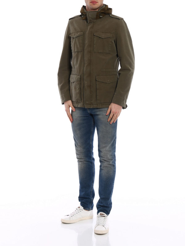 HERNO: casual jackets online - Bogart techno cotton field jacket