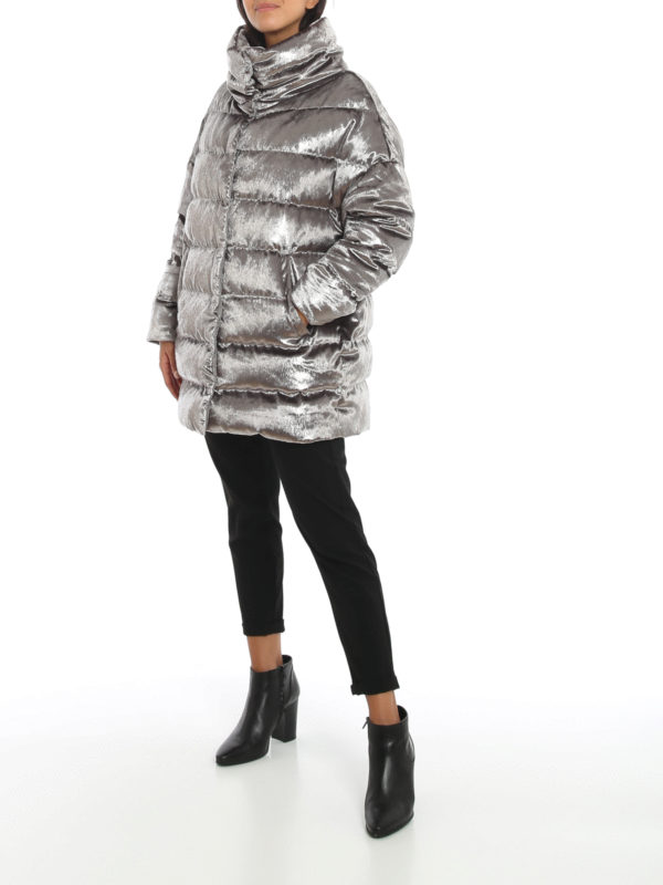 HERNO: Lange Daunenmäntel online - Daunenmantel - Silber