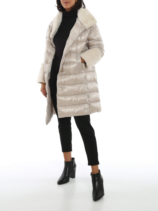 HERNO: Lange Daunenmäntel online - Daunenmantel - Hellbeige