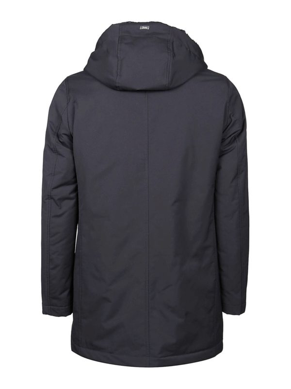 HERNO: cappotti imbottiti online - Parka imbottito con simil pelliccia