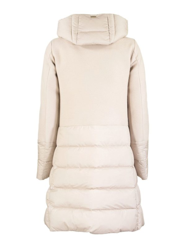 HERNO: Lange Daunenmäntel online - Daunenmantel - Creme