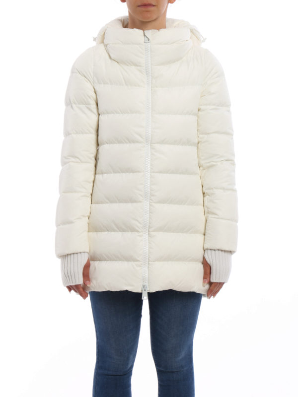 HERNO: padded coats online - Short puffer coat with ribbed cuffs