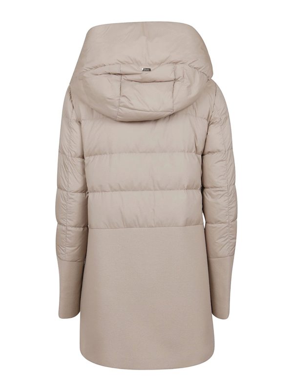 HERNO: padded coats online - Wool insert down coat
