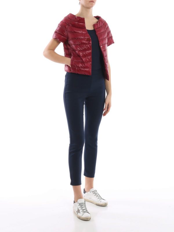 HERNO: padded jackets online - Cropped short sleeve puffer jacket