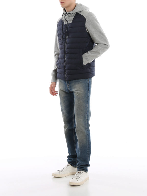 HERNO: padded jackets online - Jersey sleeves puffer jacket