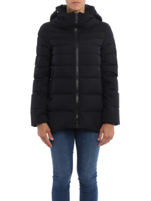 HERNO: padded jackets online - Laminar long A-line jacket