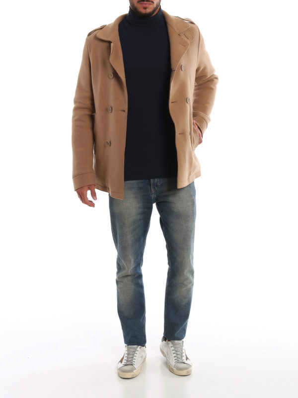 HERNO: padded jackets online - Padded double breasted coat
