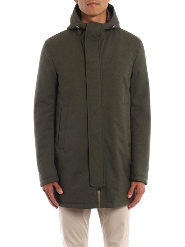 HERNO: Parkas online - Parka Fur Herren - Grün
