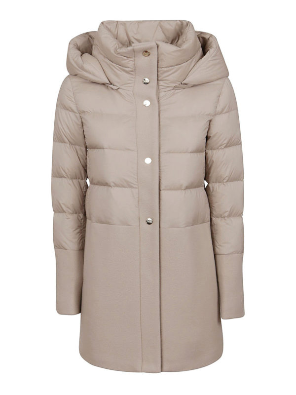 HERNO: padded coats - Wool insert down coat