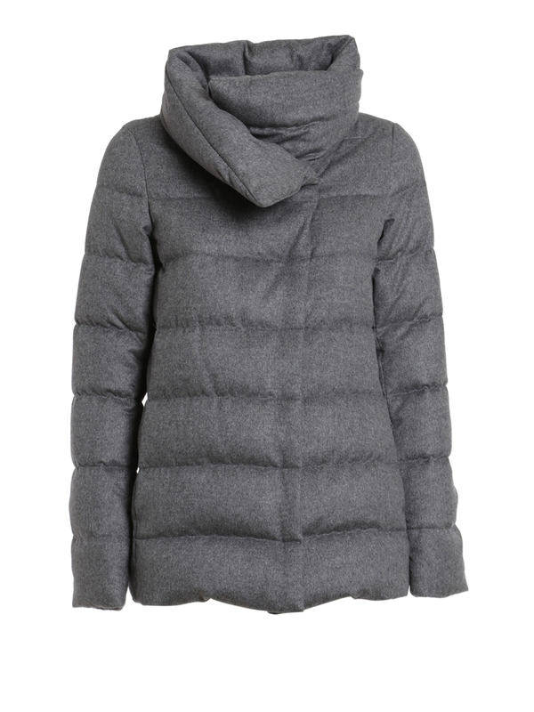 HERNO: padded jackets - Down jacket with water wool shell