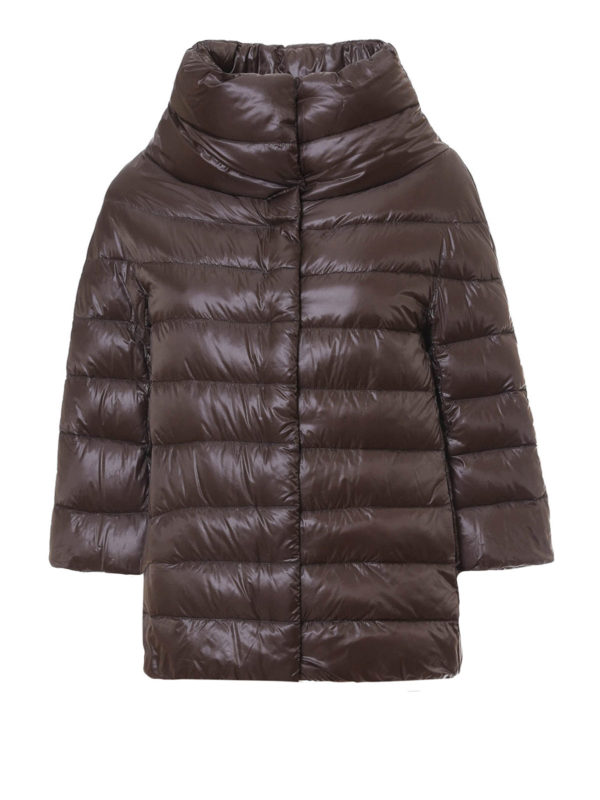 HERNO: Chaquetas y Chaquetones acolchados - Funnel neck padded cape